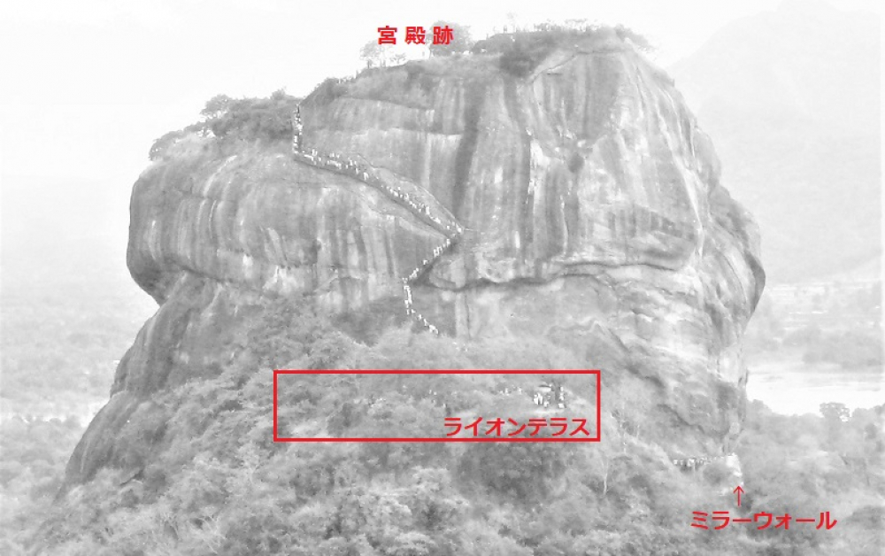 シギリヤロック北側